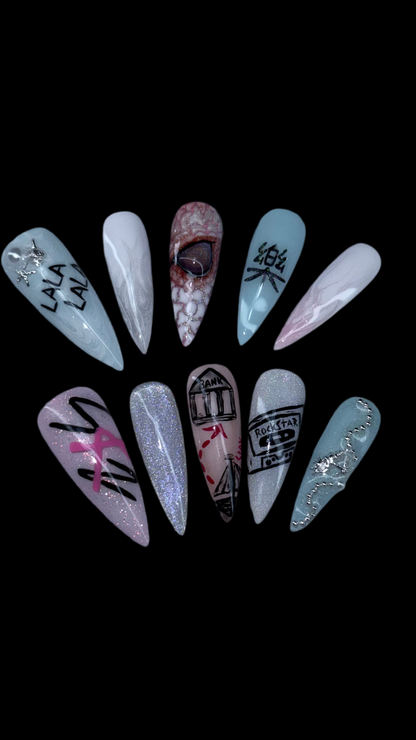 Stray Kids – “LALALALA” x ROCK-STAR Press-On Nail Set