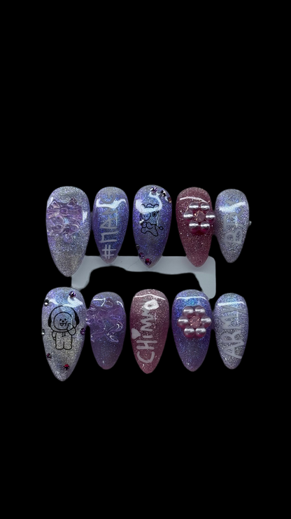 BT21-Inspired Press-On Nail Set