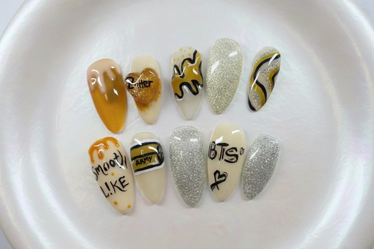 Custom BTS Bias Nails – Made Just for ARMY