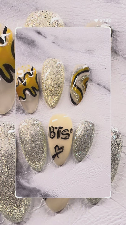 Smooth Like Butter
 Inspired Press-On Nails 💛✨