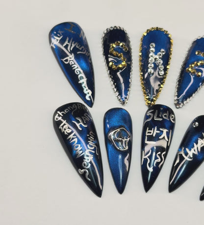 Stray Kids Inspired Nail Art | Ceremony Part 2 Stiletto Set